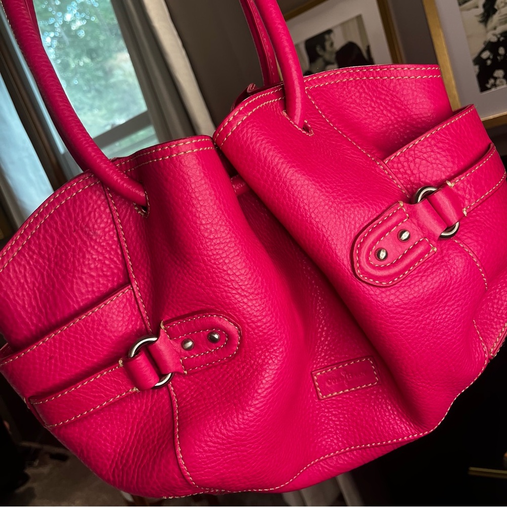 Cole Haan Vibrant Pink Leather Tote